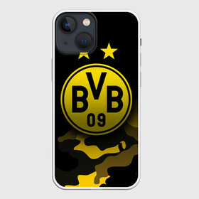 Чехол для iPhone 13 mini с принтом Боруссия Дортмунд в Кировске,  |  | borusse | borussia | borussia dortmund | bvb | dortmund | schwarzgelben | боруссия | боруссия дортмунд | бундеслига | германия | дортмунд | дортмундcкая боруссия | жёлто ченрые | форма | футбол | футболист | футбольная