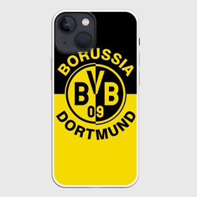 Чехол для iPhone 13 mini с принтом Боруссия Дортмунд в Кировске,  |  | borusse | borussia | borussia dortmund | bvb | dortmund | schwarzgelben | боруссия | боруссия дортмунд | бундеслига | германия | дортмунд | дортмундcкая боруссия | жёлто ченрые | форма | футбол | футболист | футбольная