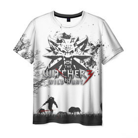 Мужская футболка 3D с принтом The Witcher 3: Wild Hunt в Кировске, 100% полиэфир | прямой крой, круглый вырез горловины, длина до линии бедер | wild hunt | арбалет | ведьмак 3 | геральт | дикая | магия | охота | сказка | сфера | фэнтези | цири