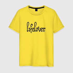 Мужская футболка хлопок с принтом Lifelover в Кировске, 100% хлопок | прямой крой, круглый вырез горловины, длина до линии бедер, слегка спущенное плечо. | depressive black | lifelover | post punk
