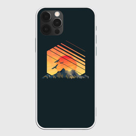 Чехол для iPhone 12 Pro Max с принтом Заход Солнца в Кировске, Силикон |  | camping | mountains | sunset | восход | горы | заход | приключение | птицы | путешествие | солнце | туризм