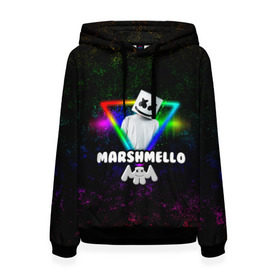 Женская толстовка 3D с принтом Marshmello в Кировске, 100% полиэстер  | двухслойный капюшон со шнурком для регулировки, мягкие манжеты на рукавах и по низу толстовки, спереди карман-кенгуру с мягким внутренним слоем. | christopher | comstock | dj | dotcom | friends | marshmallow | marshmello | usa | диджей | друзья | комсток | крис | маршмэллоу | продюсер | сша