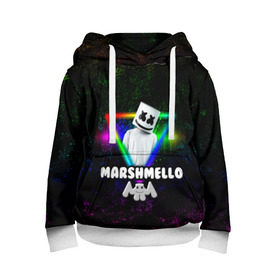 Детская толстовка 3D с принтом Marshmello в Кировске, 100% полиэстер | двухслойный капюшон со шнурком для регулировки, мягкие манжеты на рукавах и по низу толстовки, спереди карман-кенгуру с мягким внутренним слоем | christopher | comstock | dj | dotcom | friends | marshmallow | marshmello | usa | диджей | друзья | комсток | крис | маршмэллоу | продюсер | сша