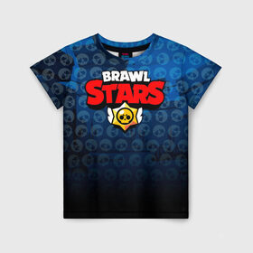 Детская футболка 3D с принтом BRAWL STARS в Кировске, 100% гипоаллергенный полиэфир | прямой крой, круглый вырез горловины, длина до линии бедер, чуть спущенное плечо, ткань немного тянется | brawl stars | brawl stars сервер | браво старс | игра brawl stars | персонажи brawl stars.