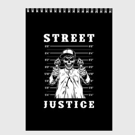 Скетчбук с принтом Street justice в Кировске, 100% бумага
 | 48 листов, плотность листов — 100 г/м2, плотность картонной обложки — 250 г/м2. Листы скреплены сверху удобной пружинной спиралью | justice | s | skeleton | skull | street | банда | бандана | бандит | бейсболка | графика | иллюстрация | картинка | мода | надпись | оружие | пистолеты | платок | револьверы | рисунок | символ | скелет | справедливость