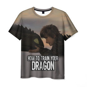 Мужская футболка 3D с принтом Как приручить дракона в Кировске, 100% полиэфир | прямой крой, круглый вырез горловины, длина до линии бедер | детский мультфильм | детям | для детей | дракон | как приручить дракона | мультик | мультфильм