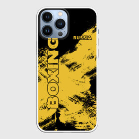 Чехол для iPhone 13 Pro Max с принтом BOXING в Кировске,  |  | boxing | russia | бокс | вид | единоборство | контактный | нокаут | перчатки | ринг | спорт | стойка | удар