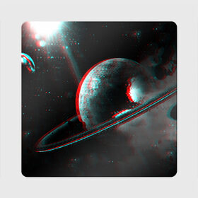 Магнит виниловый Квадрат с принтом Cosmos Glitch в Кировске, полимерный материал с магнитным слоем | размер 9*9 см, закругленные углы | Тематика изображения на принте: вселенная | глитч | звезды | земля | космос | плеяды | пространство