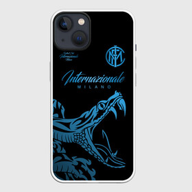 Чехол для iPhone 13 с принтом Интер Милан в Кировске,  |  | biscione | football club internazionale milano | inter | interista | internazionale | nerazzurri | змеи | интер | интер милан | интериста | интернационале | италия | серия а | форма | футбол | футболист | футбольная | футбольный клуб