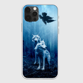 Чехол для iPhone 12 Pro Max с принтом Волки в Кировске, Силикон |  | hunter | wolf | вой | волк | волчица | дикие | дикий | дремучий | животные | зверь | лес | луна | мгла | новинка | ночь | одинокий волк | одиночка | оскал | охотник | пара волков | седые | серый волк | синяя | стая