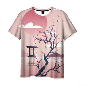 Мужская футболка 3D с принтом Японский мотив в Кировске, 100% полиэфир | прямой крой, круглый вырез горловины, длина до линии бедер | 23 | 8 | азия | вип | вишня | горы | дерево | дизайн | мода | небо | новинка | новый год | подарок | сакура | солнце | стритвир | топ | тренд | цветок | япония