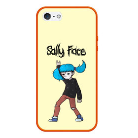 Чехол для iPhone 5/5S матовый с принтом Sally Face в Кировске, Силикон | Область печати: задняя сторона чехла, без боковых панелей | blue | diane | face | fisher | gizmo | henry | johnson | killer | larry | sally | генри | гизмо | джонсон | диана | ларри | лицо | салли | фейс | фишер