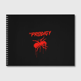 Альбом для рисования с принтом The Prodigy в Кировске, 100% бумага
 | матовая бумага, плотность 200 мг. | Тематика изображения на принте: 90 е | the prodigy | кит флинт | музыка | муравей | панк | рок | техно | электро