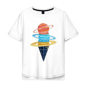 Мужская футболка хлопок Oversize с принтом Space Ice Cream в Кировске, 100% хлопок | свободный крой, круглый ворот, “спинка” длиннее передней части | earth | express | futurama | galaxy | ice cream | moon | nasa | planet | space | star | world | астронавт | вселенная | гагарин | галактика | еда | звезда | звезды | земля | космонавт | космос | луна | мир | мороженое | н | наса | небо | планета