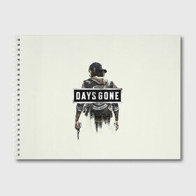 Альбом для рисования с принтом Days Gone Poster в Кировске, 100% бумага
 | матовая бумага, плотность 200 мг. | 2019 | days gone | game | poster | ps4 | zombie | жизнь после | зомби | игра