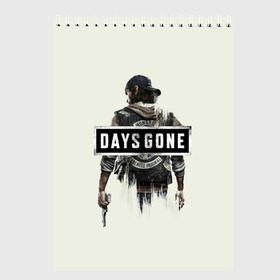 Скетчбук с принтом Days Gone Poster в Кировске, 100% бумага
 | 48 листов, плотность листов — 100 г/м2, плотность картонной обложки — 250 г/м2. Листы скреплены сверху удобной пружинной спиралью | 2019 | days gone | game | poster | ps4 | zombie | жизнь после | зомби | игра