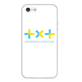 Чехол для iPhone 5/5S матовый с принтом TOMORROW X TOGETHER TXT в Кировске, Силикон | Область печати: задняя сторона чехла, без боковых панелей | bighit | blackpink | bts | girls’ generation | got7 | k pop | kpop | super junior | tomorrow x together | txt | к поп | кейпоп | корейская группа | корейская музыка