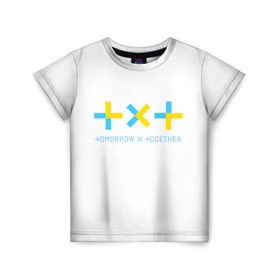 Детская футболка 3D с принтом TOMORROW X TOGETHER / TXT в Кировске, 100% гипоаллергенный полиэфир | прямой крой, круглый вырез горловины, длина до линии бедер, чуть спущенное плечо, ткань немного тянется | bighit | blackpink | bts | girls’ generation | got7 | k pop | kpop | super junior | tomorrow x together | txt | к поп | кейпоп | корейская группа | корейская музыка