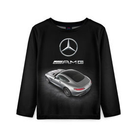 Детский лонгслив 3D с принтом Mercedes V8 Biturbo AMG в Кировске, 100% полиэстер | длинные рукава, круглый вырез горловины, полуприлегающий силуэт
 | amg | cool | design | mercedes | mercedes benz | motorsport | power | prestige | race | silver | sport car | status | автоспорт | гонка | дизайн | круто | мерседес | мощь | престиж | серебряный | спорткар | статус