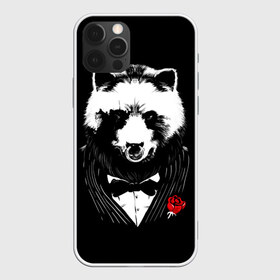 Чехол для iPhone 12 Pro Max с принтом Медведь авторитет в Кировске, Силикон |  | authority | bear | go | авторитет | аль капоне | бабочка | в носу | взгляд | галстук | графика | дикий | животное | иллюстрация | картинка | кольцо | костюм | красная | крестный | мафия | медведь | мода | отец