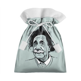 Подарочный 3D мешок с принтом Альберт Эйнштейн в Кировске, 100% полиэстер | Размер: 29*39 см | Тематика изображения на принте: 