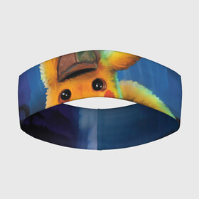 Повязка на голову 3D с принтом Detective Pikachu в Кировске,  |  | detective pikachu | pikachu | pokemon | детектив пикачу | пика | покемон