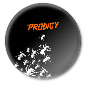 Значок с принтом The Prodigy в Кировске,  металл | круглая форма, металлическая застежка в виде булавки | flint | keith | kit | prodigy | кит | продиджи | продижи | протиджи | флинт