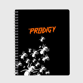 Тетрадь с принтом The Prodigy в Кировске, 100% бумага | 48 листов, плотность листов — 60 г/м2, плотность картонной обложки — 250 г/м2. Листы скреплены сбоку удобной пружинной спиралью. Уголки страниц и обложки скругленные. Цвет линий — светло-серый
 | Тематика изображения на принте: flint | keith | kit | prodigy | кит | продиджи | продижи | протиджи | флинт