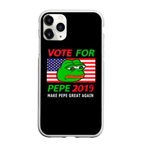 Чехол для iPhone 11 Pro Max матовый с принтом Vote for pepe в Кировске, Силикон |  | Тематика изображения на принте: bad | dab | frog | good | kek | make pepe great again | pepe | sad | sad frog | vote for pepe | кек | лягушка | мем | мемы | пепе | со смыслом | фрог