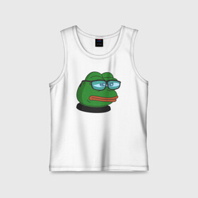 Детская майка хлопок с принтом Pepe в Кировске,  |  | bad | dab | frog | good | kek | make pepe great again | pepe | sad | sad frog | vote for pepe | кек | лягушка | мем | мемы | пепе | со смыслом | фрог