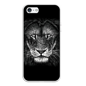 Чехол для iPhone 5/5S матовый с принтом Lion Art в Кировске, Силикон | Область печати: задняя сторона чехла, без боковых панелей | акварель | арт | белый | взгляд | грива | дикий | живопись | зверь | искусство | король | кот | лев | львица | мазки | мощь | прайд | саванна | сила | царь | черный | шрам