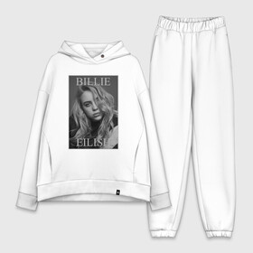 Женский костюм хлопок Oversize с принтом Billie Eilish в Кировске,  |  | bilie | billi | billie | eilish | eillish | elish | ellish | eyes | ocean | pop music | айлиш | алиш | били | билли | музыка | певица | поп | эйлиш | элиш