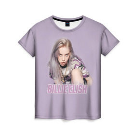 Женская футболка 3D с принтом Billie Eilish в Кировске, 100% полиэфир ( синтетическое хлопкоподобное полотно) | прямой крой, круглый вырез горловины, длина до линии бедер | bilie | billi | billie | eilish | eillish | elish | ellish | eyes | ocean | pop music | айлиш | алиш | били | билли | музыка | певица | поп | эйлиш | элиш