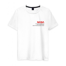 Мужская футболка хлопок с принтом NASA (staff uniform) в Кировске, 100% хлопок | прямой крой, круглый вырез горловины, длина до линии бедер, слегка спущенное плечо. | Тематика изображения на принте: administration | aeronautics | apollo | gemini | national | skylab | space | аполлон | исследование | космическое | космос | наса | полёты | пространство | ракеты | союз | униформа