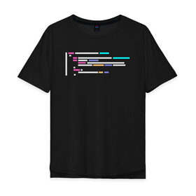 Мужская футболка хлопок Oversize с принтом Подсветка синтаксиса кода в Кировске, 100% хлопок | свободный крой, круглый ворот, “спинка” длиннее передней части | Тематика изображения на принте: 1с | c | highlighter | java | javascript | php | programmer | sql | syntax | код | компьютер | программа | с++ | сисадмин