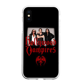 Чехол для iPhone XS Max матовый с принтом Hollywood Vampires в Кировске, Силикон | Область печати: задняя сторона чехла, без боковых панелей | 2019 | 2020 | aerosmith | альтернатива | голливудские вампиры | группа | дафф маккаган | джо перри | джонни депп | кантри | лого | металл | музыка | панк | поклонники | рок | тур в россии | фото | хард рок