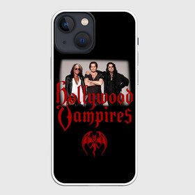 Чехол для iPhone 13 mini с принтом Hollywood Vampires в Кировске,  |  | 2019 | 2020 | aerosmith | альтернатива | голливудские вампиры | группа | дафф маккаган | джо перри | джонни депп | кантри | лого | металл | музыка | панк | поклонники | рок | тур в россии | фото | хард рок