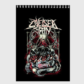 Скетчбук с принтом Chelsea Grin в Кировске, 100% бумага
 | 48 листов, плотность листов — 100 г/м2, плотность картонной обложки — 250 г/м2. Листы скреплены сверху удобной пружинной спиралью | chelsea grin | metal | группы | дэткор | метал | музыка | рок