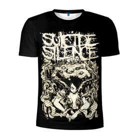 Мужская футболка 3D спортивная с принтом Suicide Silence в Кировске, 100% полиэстер с улучшенными характеристиками | приталенный силуэт, круглая горловина, широкие плечи, сужается к линии бедра | metal | suicide silence | грув метал | группы | дэткор | метал | музыка | ню метал | рок