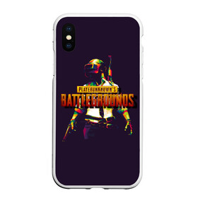 Чехол для iPhone XS Max матовый с принтом PUBG fan art в Кировске, Силикон | Область печати: задняя сторона чехла, без боковых панелей | asia | battle | chicken | dinner | epic | lucky | map miramar | pro | royale | winner | битва | пабг | пубг | стрим | топ лут