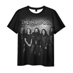 Мужская футболка 3D с принтом Dream Theater в Кировске, 100% полиэфир | прямой крой, круглый вырез горловины, длина до линии бедер | dream theater | metal | группы | метал | музыка | прогрессив метал | рок | хеви метал