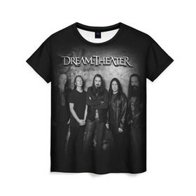 Женская футболка 3D с принтом Dream Theater в Кировске, 100% полиэфир ( синтетическое хлопкоподобное полотно) | прямой крой, круглый вырез горловины, длина до линии бедер | dream theater | metal | группы | метал | музыка | прогрессив метал | рок | хеви метал