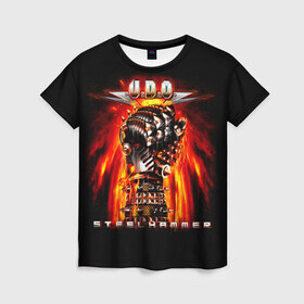 Женская футболка 3D с принтом U.D.O. в Кировске, 100% полиэфир ( синтетическое хлопкоподобное полотно) | прямой крой, круглый вырез горловины, длина до линии бедер | heavy metal | metal | u.d.o. | udo | группы | метал | музыка | пауэр метал | рок | удо диркшнайдер | хэви метал