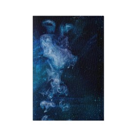Обложка для паспорта матовая кожа с принтом Синий космос в Кировске, натуральная матовая кожа | размер 19,3 х 13,7 см; прозрачные пластиковые крепления | big | арт | крупные арты | крупные принты | сумаcшедшие арты