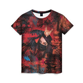 Женская футболка 3D с принтом Буря красок Tenderlybae в Кировске, 100% полиэфир ( синтетическое хлопкоподобное полотно) | прямой крой, круглый вырез горловины, длина до линии бедер | tenderlybae | амина | амина мирзоева | мерч | тендерлибае