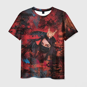 Мужская футболка 3D с принтом Буря красок Tenderlybae в Кировске, 100% полиэфир | прямой крой, круглый вырез горловины, длина до линии бедер | tenderlybae | амина | амина мирзоева | мерч | тендерлибае