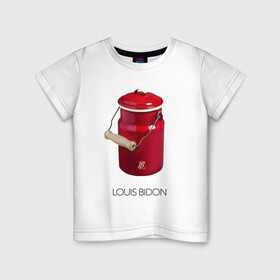 Детская футболка хлопок с принтом Louis Bidon в Кировске, 100% хлопок | круглый вырез горловины, полуприлегающий силуэт, длина до линии бедер | антитренд | луи витон