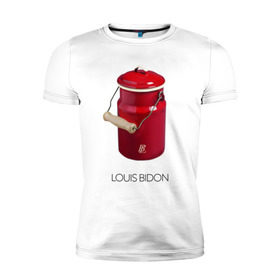 Мужская футболка премиум с принтом Louis Bidon в Кировске, 92% хлопок, 8% лайкра | приталенный силуэт, круглый вырез ворота, длина до линии бедра, короткий рукав | антитренд | луи витон