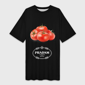 Платье-футболка 3D с принтом PRADAM в Кировске,  |  | антитренд | прада