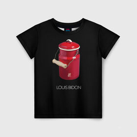 Детская футболка 3D с принтом Louis Bidon в Кировске, 100% гипоаллергенный полиэфир | прямой крой, круглый вырез горловины, длина до линии бедер, чуть спущенное плечо, ткань немного тянется | Тематика изображения на принте: антитренд | луи витон